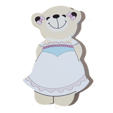 C&F Wooden Mama Bear Character - Pearl Dress